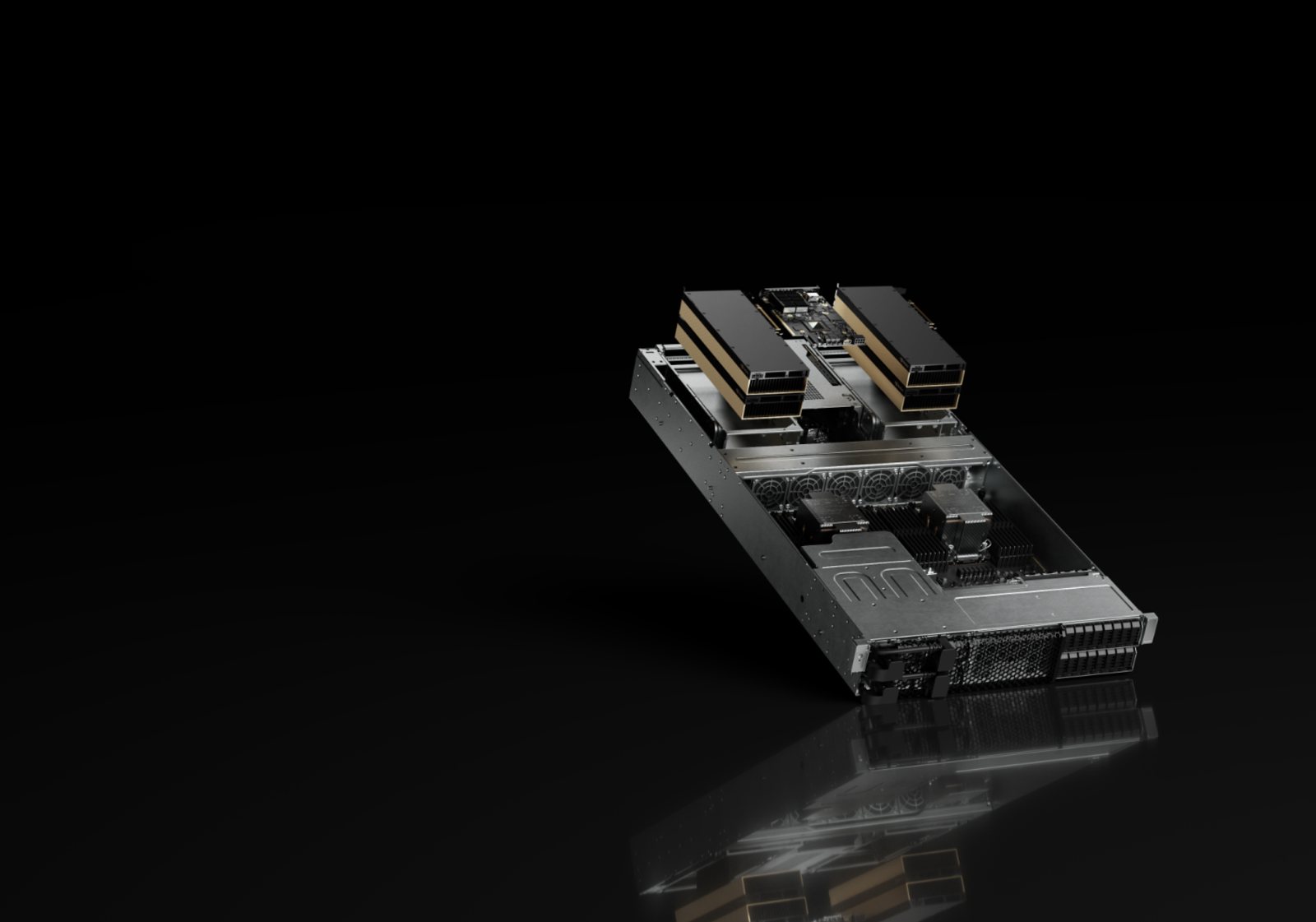 An NVIDIA L40S server tray