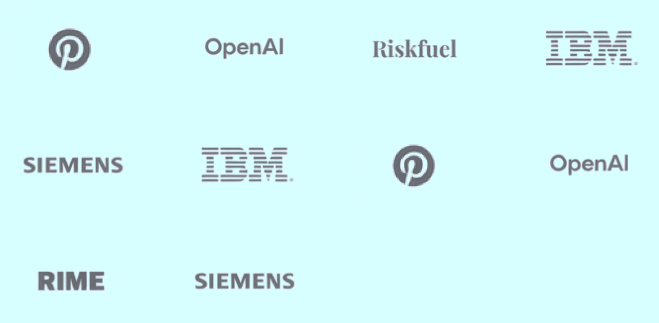 Customer logos: Pinterest, OpenAI, Riskfuel, IBM, Siemens, Rime